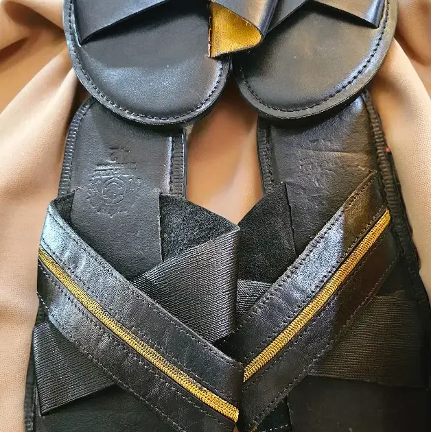 Premium Black Leather Sandals